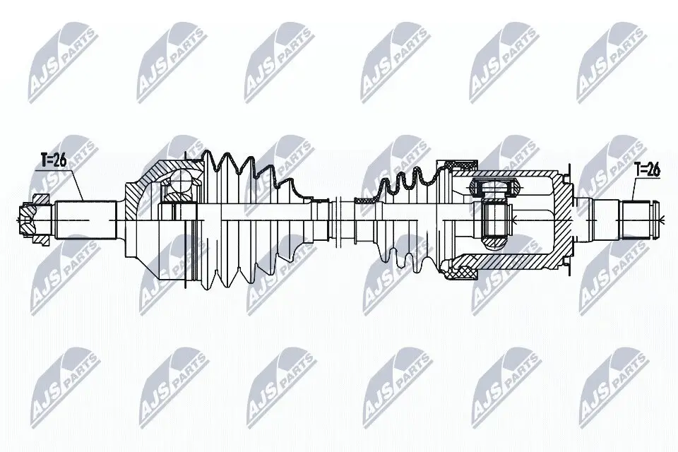 Antriebswelle Vorderachse links NTY NPW-BM-161