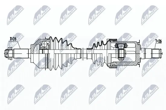 Antriebswelle Vorderachse links NTY NPW-BM-161 Bild Antriebswelle Vorderachse links NTY NPW-BM-161