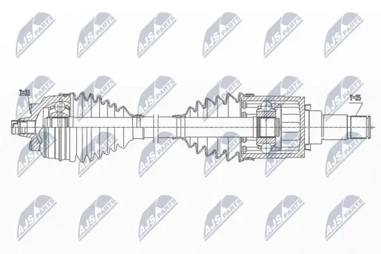 Antriebswelle NTY NPW-BM-168 Bild Antriebswelle NTY NPW-BM-168