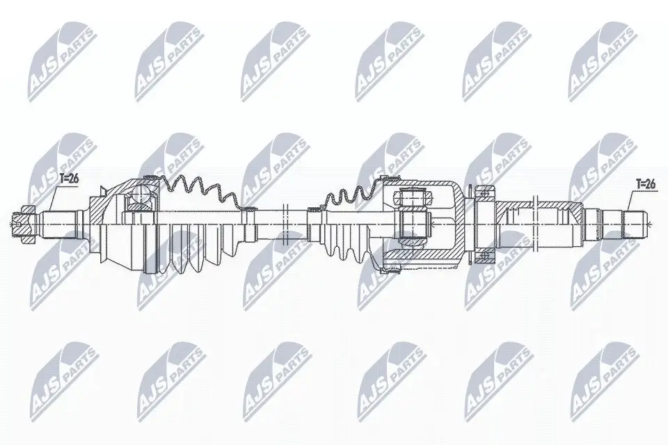 Antriebswelle Vorderachse rechts NTY NPW-BM-173