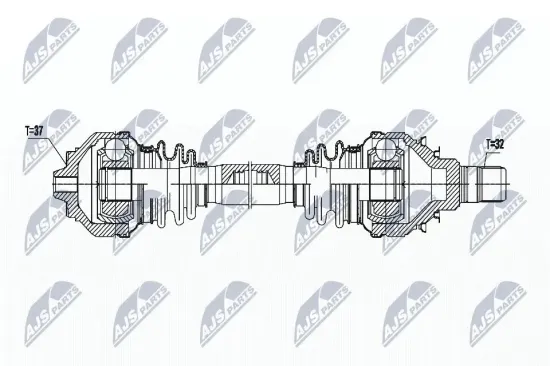 Antriebswelle Hinterachse links NTY NPW-BM-175 Bild Antriebswelle Hinterachse links NTY NPW-BM-175