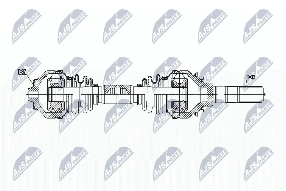 Antriebswelle Hinterachse rechts NTY NPW-BM-176
