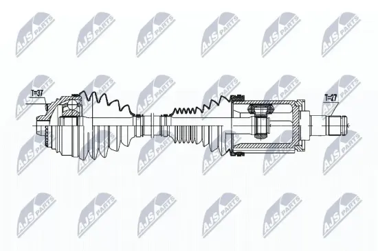 Antriebswelle Vorderachse links NTY NPW-BM-177 Bild Antriebswelle Vorderachse links NTY NPW-BM-177