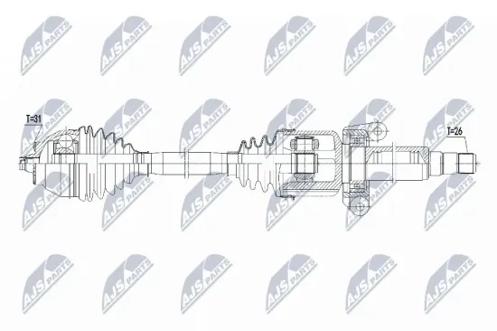 Antriebswelle Hinterachse rechts NTY NPW-BM-185 Bild Antriebswelle Hinterachse rechts NTY NPW-BM-185