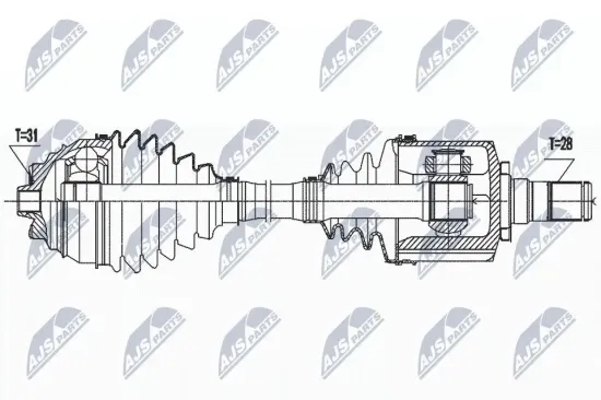 Antriebswelle NTY NPW-BM-186 Bild Antriebswelle NTY NPW-BM-186