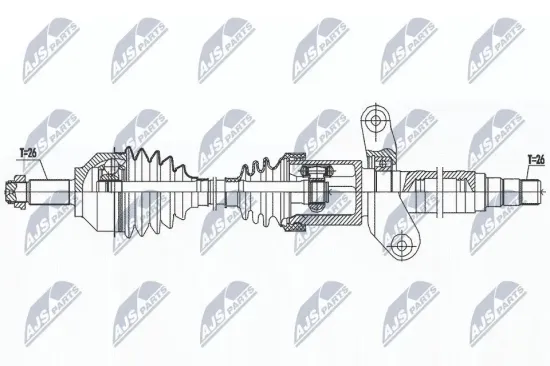 Antriebswelle Vorderachse rechts NTY NPW-BM-190 Bild Antriebswelle Vorderachse rechts NTY NPW-BM-190