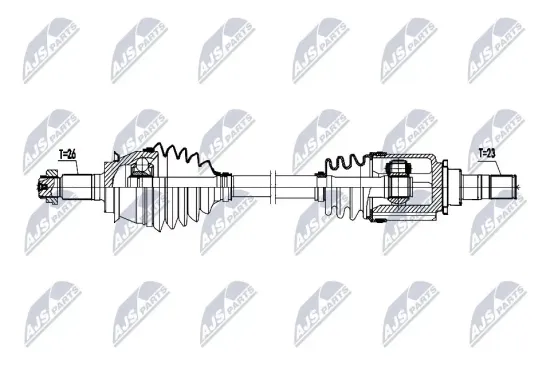 Antriebswelle Vorderachse links NTY NPW-BM-203 Bild Antriebswelle Vorderachse links NTY NPW-BM-203