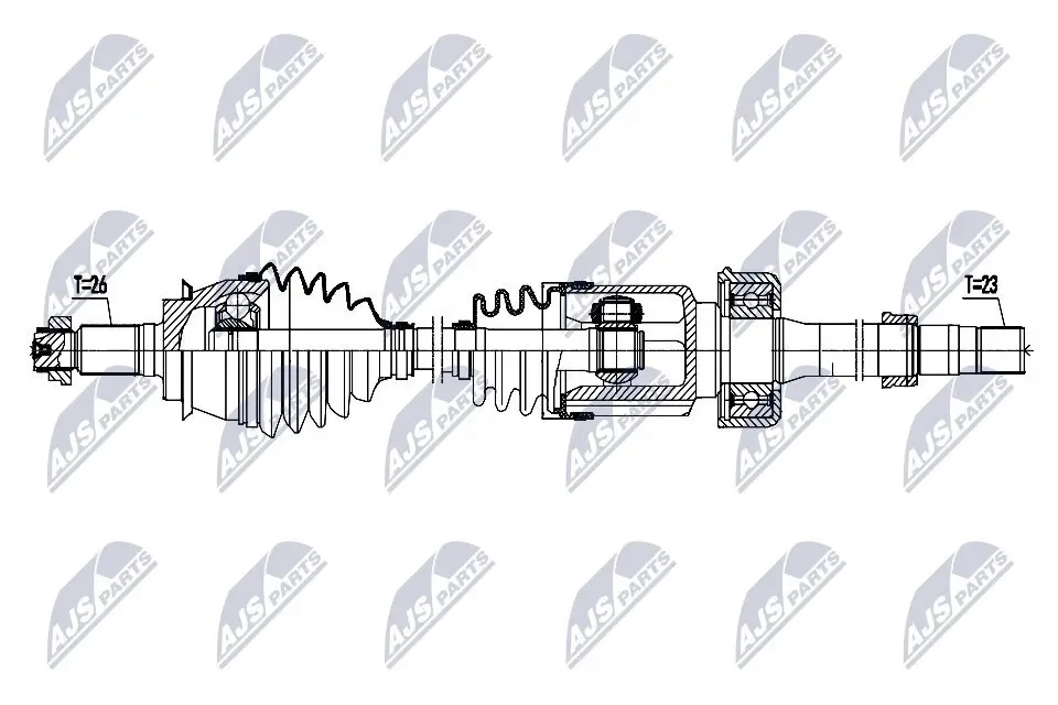 Antriebswelle Vorderachse rechts NTY NPW-BM-204