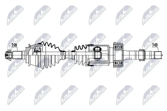 Antriebswelle Vorderachse rechts NTY NPW-BM-204 Bild Antriebswelle Vorderachse rechts NTY NPW-BM-204