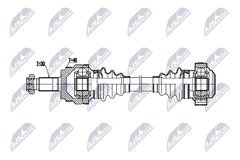 Antriebswelle Hinterachse rechts NTY NPW-BM-205