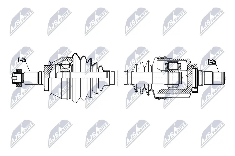 Antriebswelle Vorderachse links NTY NPW-BM-206