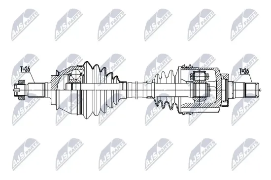 Antriebswelle Vorderachse links NTY NPW-BM-206 Bild Antriebswelle Vorderachse links NTY NPW-BM-206