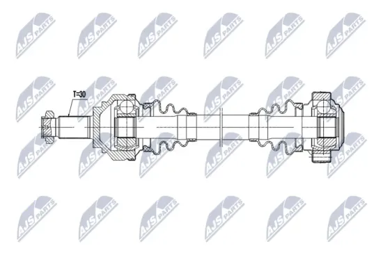 Antriebswelle Hinterachse links Hinterachse rechts NTY NPW-BM-211 Bild Antriebswelle Hinterachse links Hinterachse rechts NTY NPW-BM-211