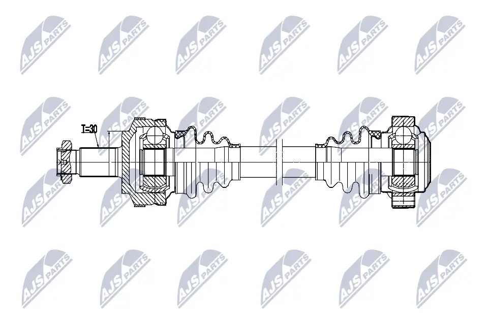 Antriebswelle Hinterachse links NTY NPW-BM-215