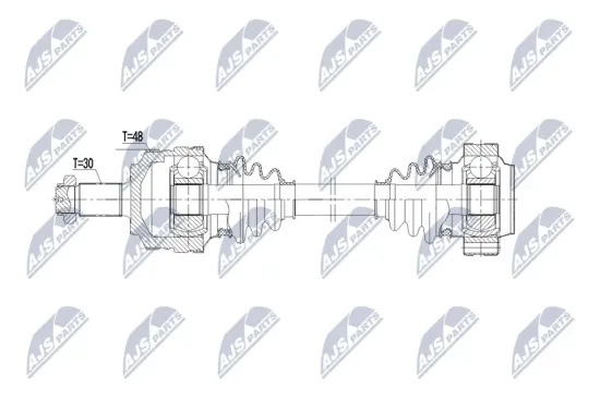 Antriebswelle Hinterachse links Hinterachse rechts NTY NPW-BM-225 Bild Antriebswelle Hinterachse links Hinterachse rechts NTY NPW-BM-225