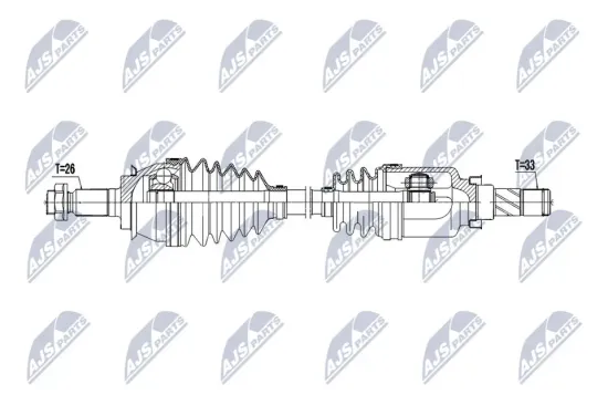 Antriebswelle Vorderachse links NTY NPW-BM-243 Bild Antriebswelle Vorderachse links NTY NPW-BM-243