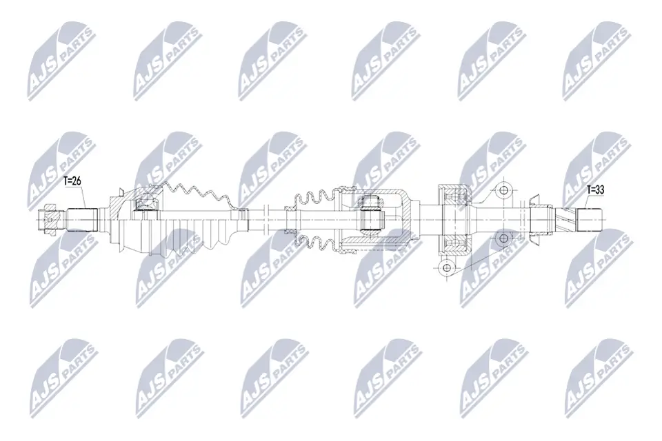 Antriebswelle Vorderachse rechts NTY NPW-BM-244