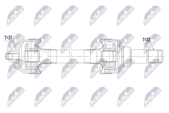 Antriebswelle Hinterachse rechts NTY NPW-BM-248 Bild Antriebswelle Hinterachse rechts NTY NPW-BM-248