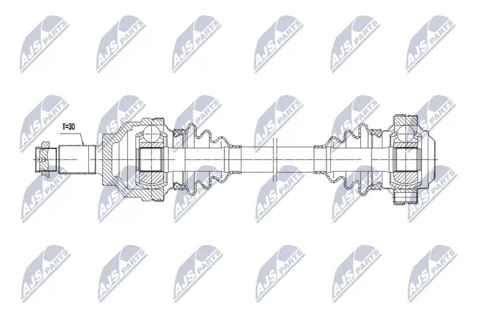 Antriebswelle Hinterachse links Hinterachse rechts NTY NPW-BM-249