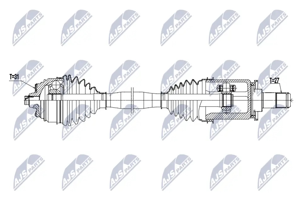 Antriebswelle Vorderachse links NTY NPW-BM-251