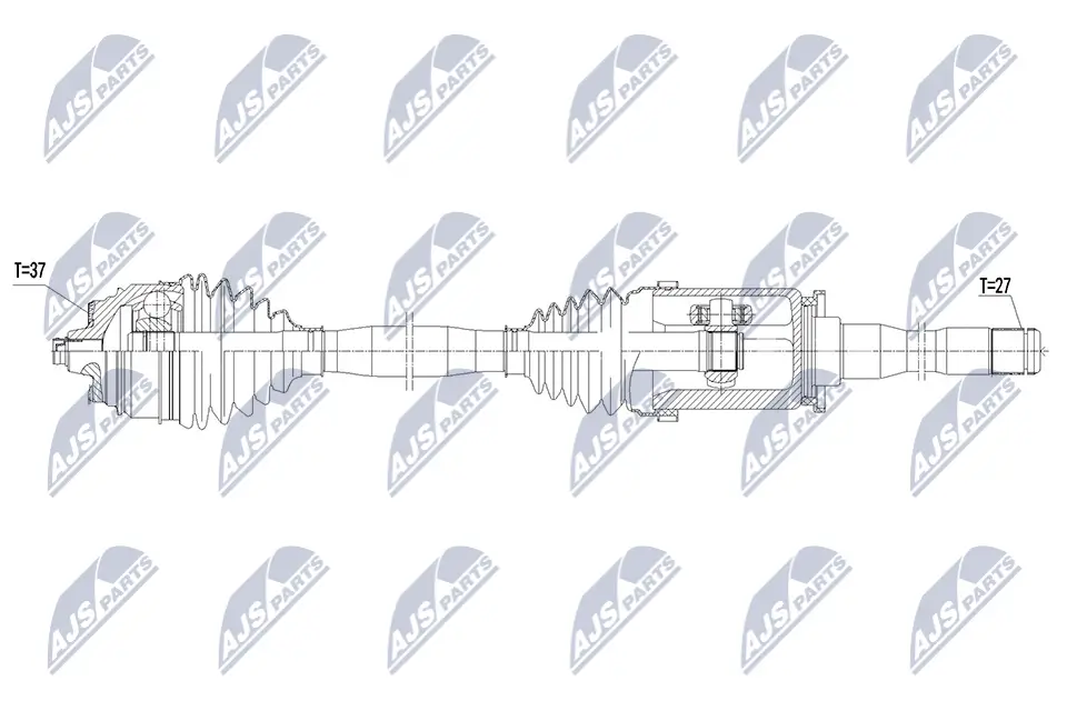 Antriebswelle Vorderachse rechts NTY NPW-BM-252