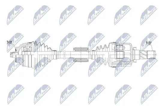Antriebswelle Vorderachse links NTY NPW-BM-256 Bild Antriebswelle Vorderachse links NTY NPW-BM-256