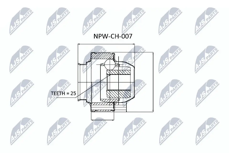 Gelenksatz, Antriebswelle Hinterachse Hinterachse links Hinterachse rechts NTY NPW-CH-007