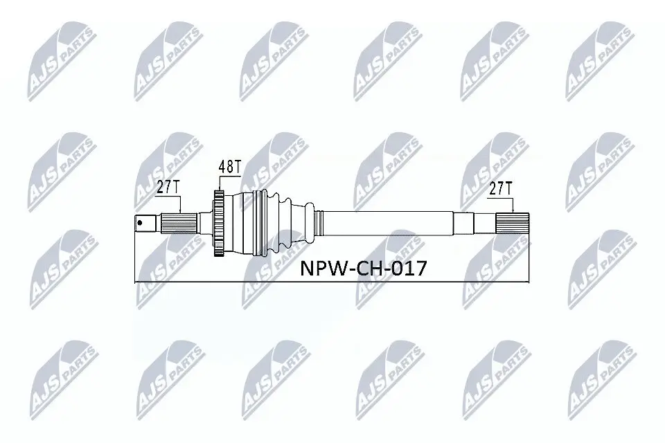 Antriebswelle Vorderachse links NTY NPW-CH-017