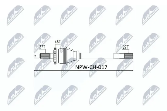 Antriebswelle Vorderachse links NTY NPW-CH-017 Bild Antriebswelle Vorderachse links NTY NPW-CH-017