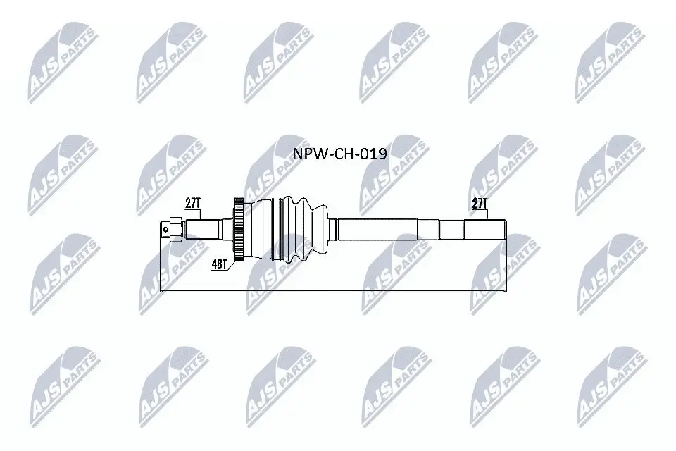 Antriebswelle Vorderachse rechts NTY NPW-CH-019