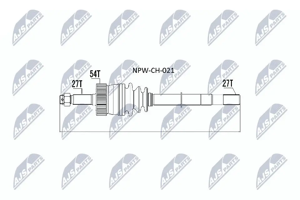 Antriebswelle Vorderachse rechts NTY NPW-CH-021