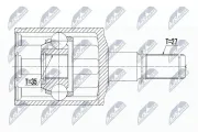 Gelenksatz, Antriebswelle Vorderachse links getriebeseitig NTY NPW-CH-028