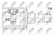 Gelenksatz, Antriebswelle NTY NPW-CH-033