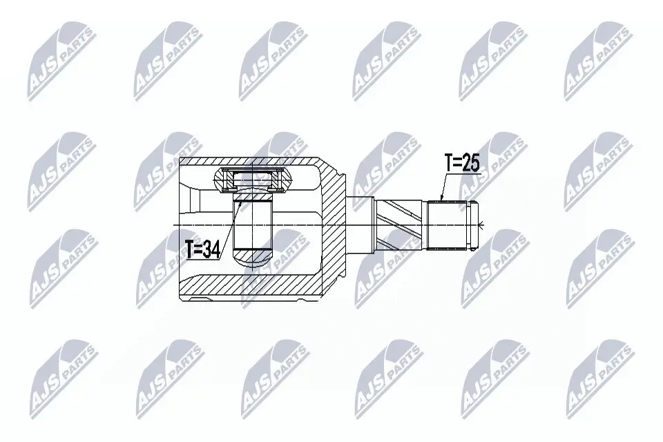 Gelenksatz, Antriebswelle Vorderachse links NTY NPW-CH-039