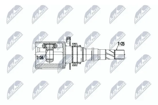 Gelenksatz, Antriebswelle Vorderachse rechts NTY NPW-CH-041 Bild Gelenksatz, Antriebswelle Vorderachse rechts NTY NPW-CH-041