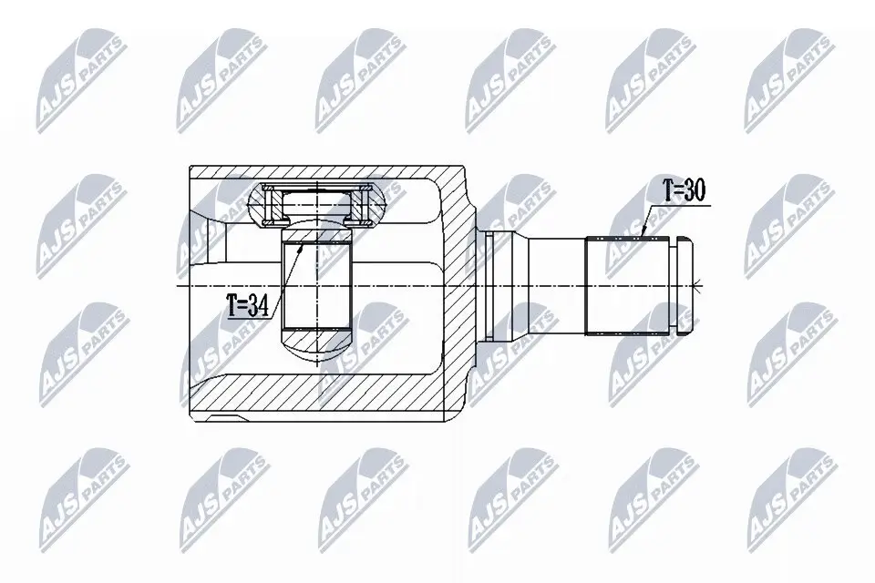 Gelenksatz, Antriebswelle Vorderachse links NTY NPW-CH-043