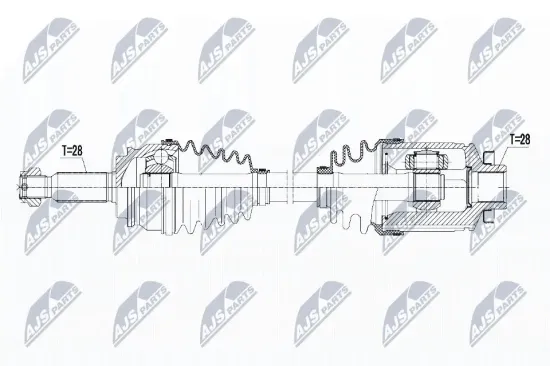 Antriebswelle Vorderachse rechts NTY NPW-CH-054 Bild Antriebswelle Vorderachse rechts NTY NPW-CH-054