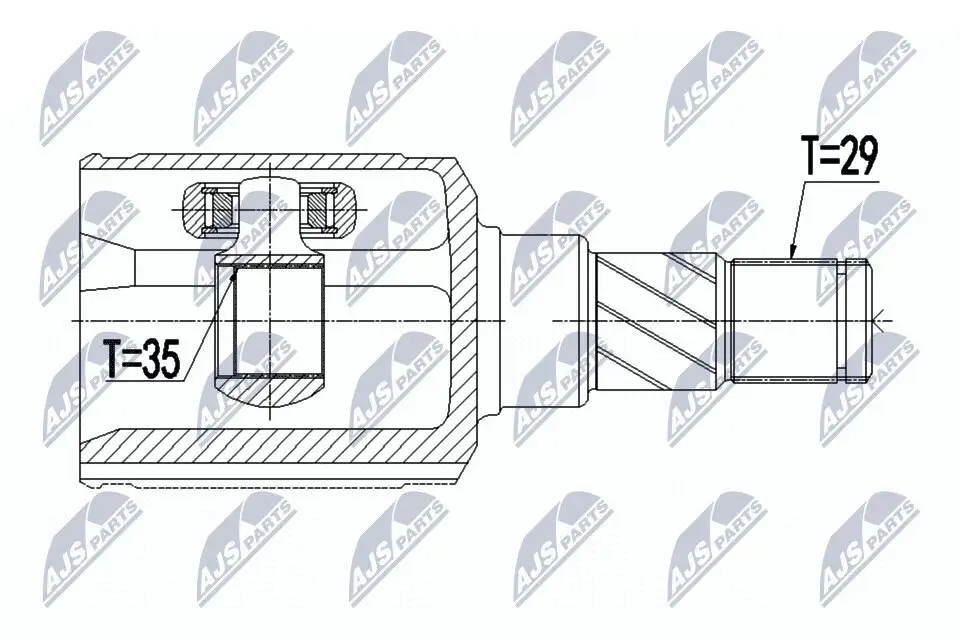 Gelenksatz, Antriebswelle Vorderachse links NTY NPW-CH-075