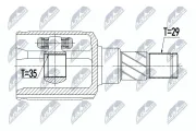Gelenksatz, Antriebswelle Vorderachse links NTY NPW-CH-075