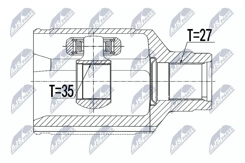 Gelenksatz, Antriebswelle Vorderachse rechts NTY NPW-CH-077
