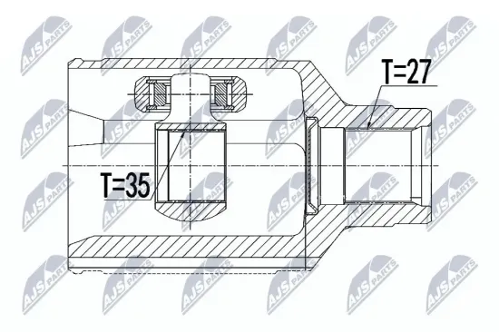 Gelenksatz, Antriebswelle Vorderachse rechts NTY NPW-CH-077 Bild Gelenksatz, Antriebswelle Vorderachse rechts NTY NPW-CH-077