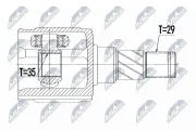 Gelenksatz, Antriebswelle Hinterachse Hinterachse links Hinterachse rechts NTY NPW-CH-079