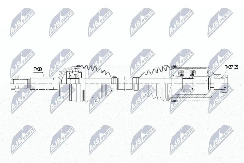 Antriebswelle Vorderachse rechts NTY NPW-CH-082