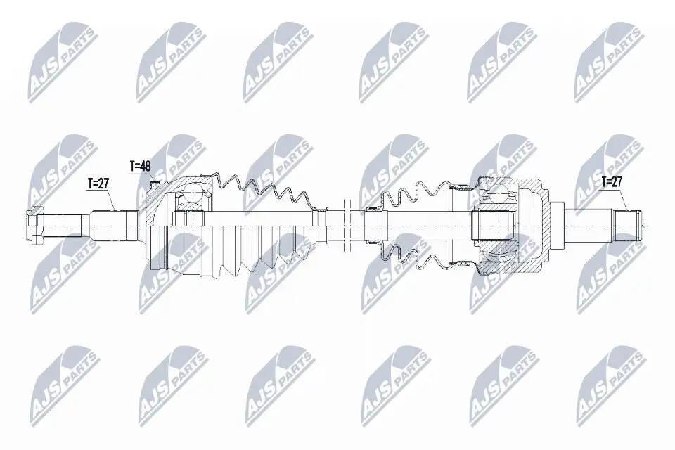 Antriebswelle Hinterachse rechts NTY NPW-CH-090
