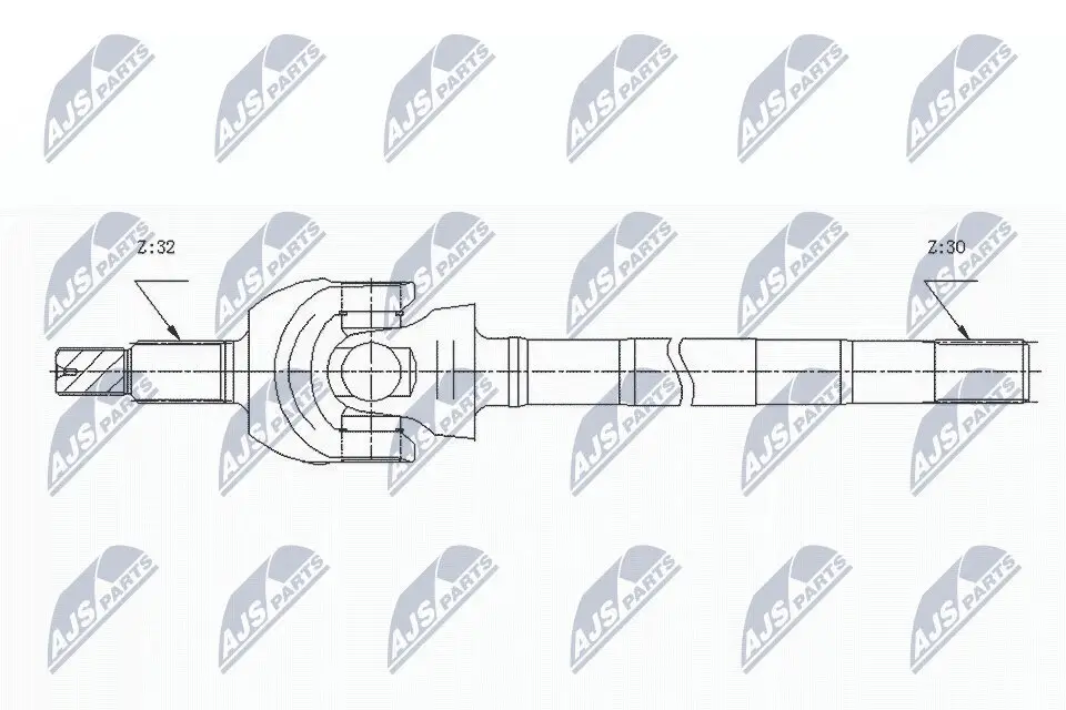 Antriebswelle Vorderachse links NTY NPW-CH-124