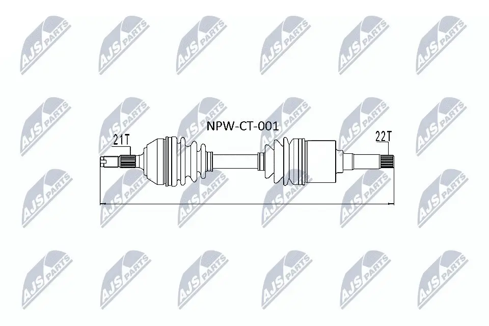 Antriebswelle Vorderachse NTY NPW-CT-001