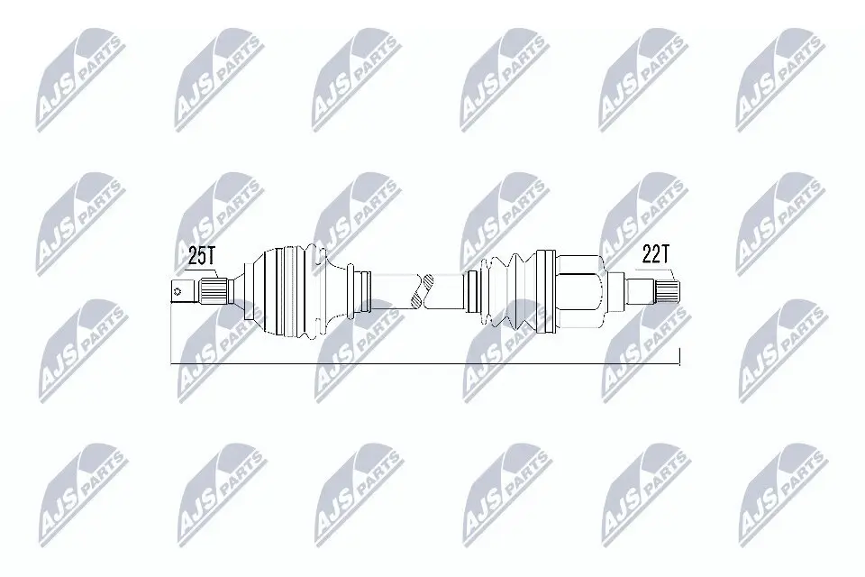 Antriebswelle Vorderachse NTY NPW-CT-010