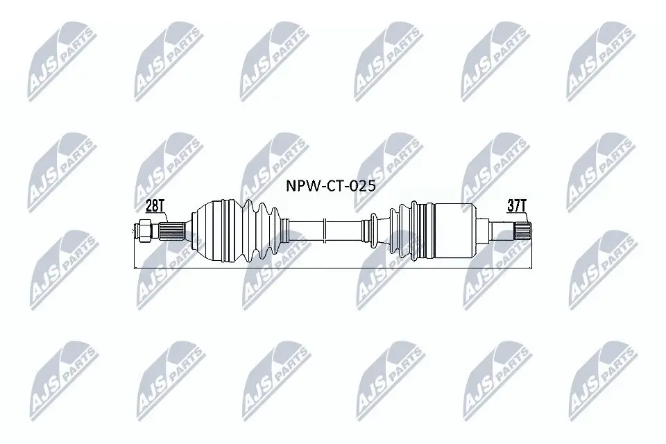 Antriebswelle Vorderachse links Vorderachse NTY NPW-CT-025