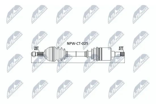 Antriebswelle Vorderachse links Vorderachse NTY NPW-CT-025 Bild Antriebswelle Vorderachse links Vorderachse NTY NPW-CT-025