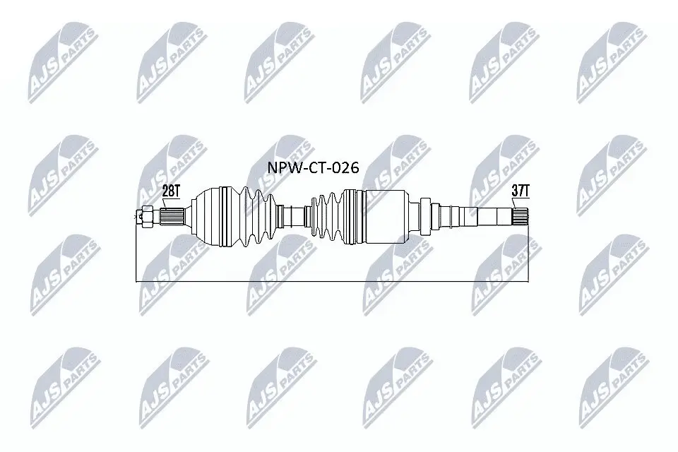 Antriebswelle Vorderachse rechts Vorderachse NTY NPW-CT-026